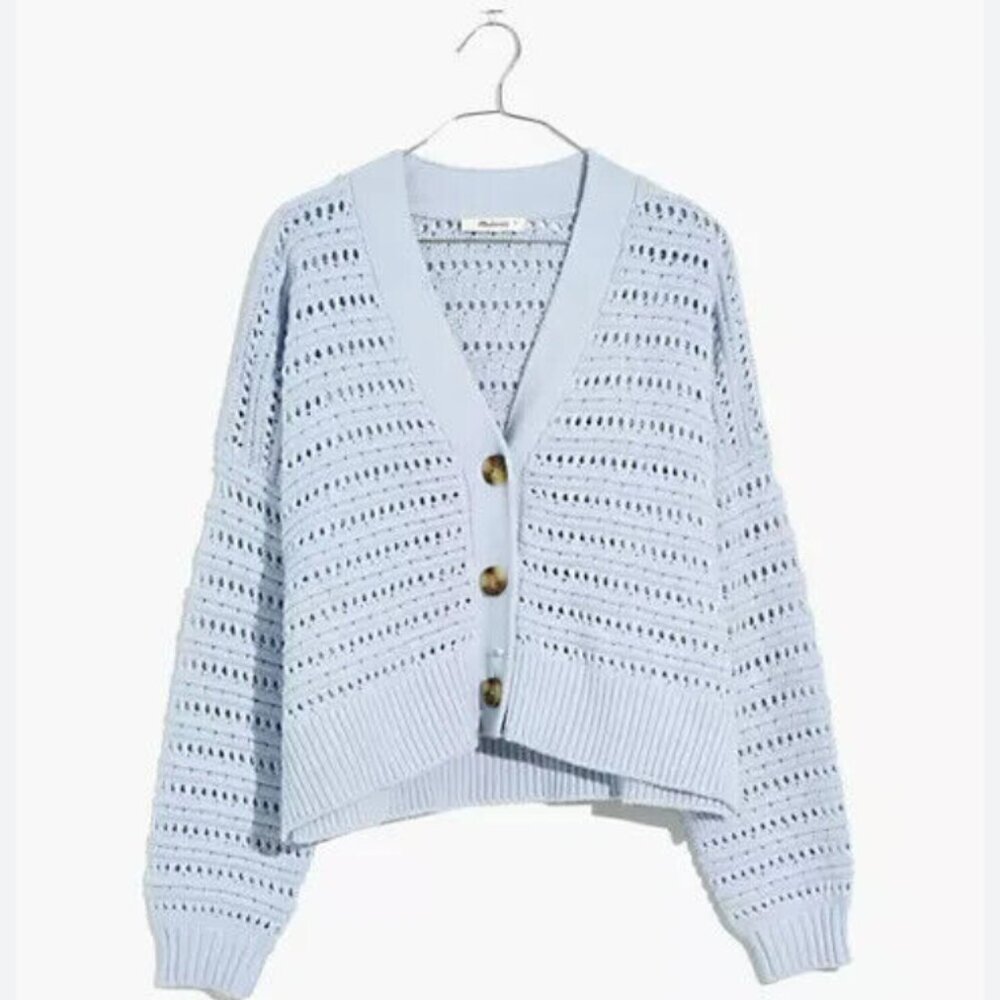 Madewell Tanfield Open-Stitch Cardigan Sweater XS